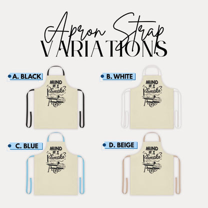 Funny BBQ Apron Mind If I Smoke Apron Grill Apron for Him BBQ Gift for Him Perfect Father's Day Apron for Chef Pitmaster or Smoker King