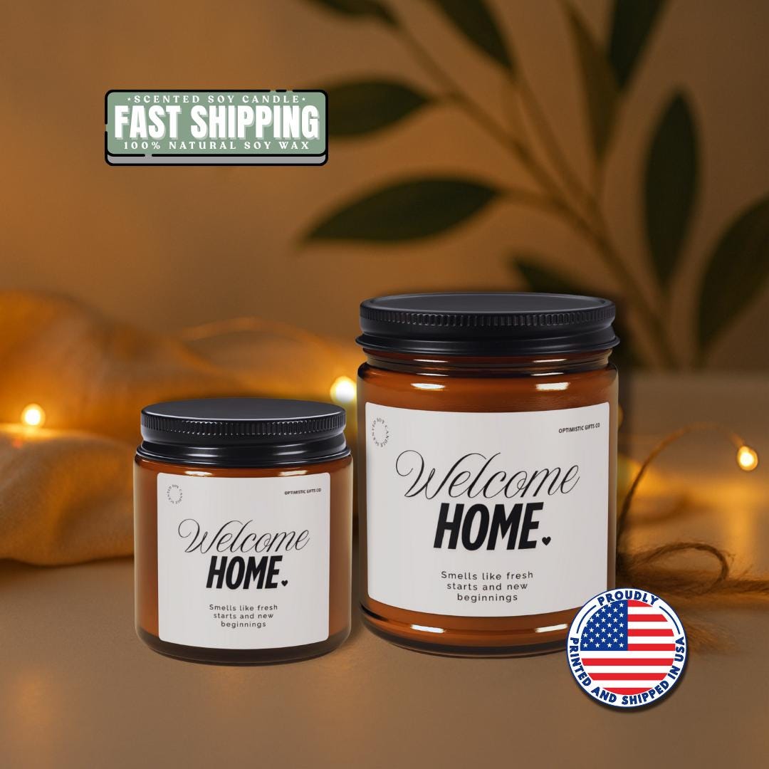Welcome Home Scented Soy Candle, New Home Gift
