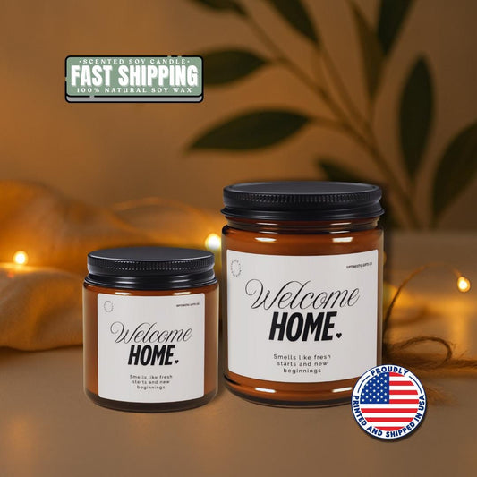 Welcome Home Scented Soy Candle, New Home Gift