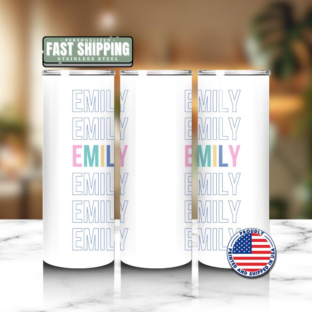 Personalized Name Tumbler for Her Custom Tumbler Teacher Gift, Bridesmaid Cup, Best Friend Birthday Present Custom Tumbler Gift Idea for Her