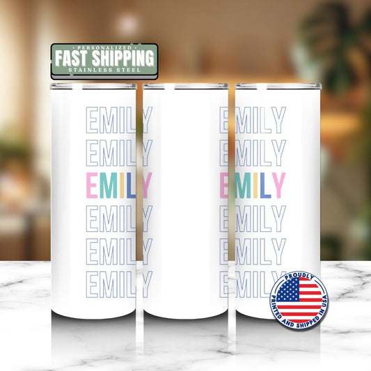 Personalized Name Tumbler for Her Custom Tumbler Teacher Gift, Bridesmaid Cup, Best Friend Birthday Present Custom Tumbler Gift Idea for Her