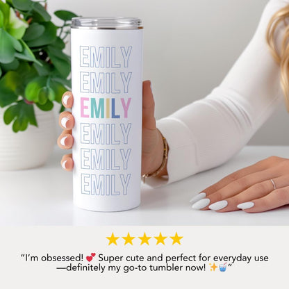 Personalized Name Tumbler for Her Custom Tumbler Teacher Gift, Bridesmaid Cup, Best Friend Birthday Present Custom Tumbler Gift Idea for Her