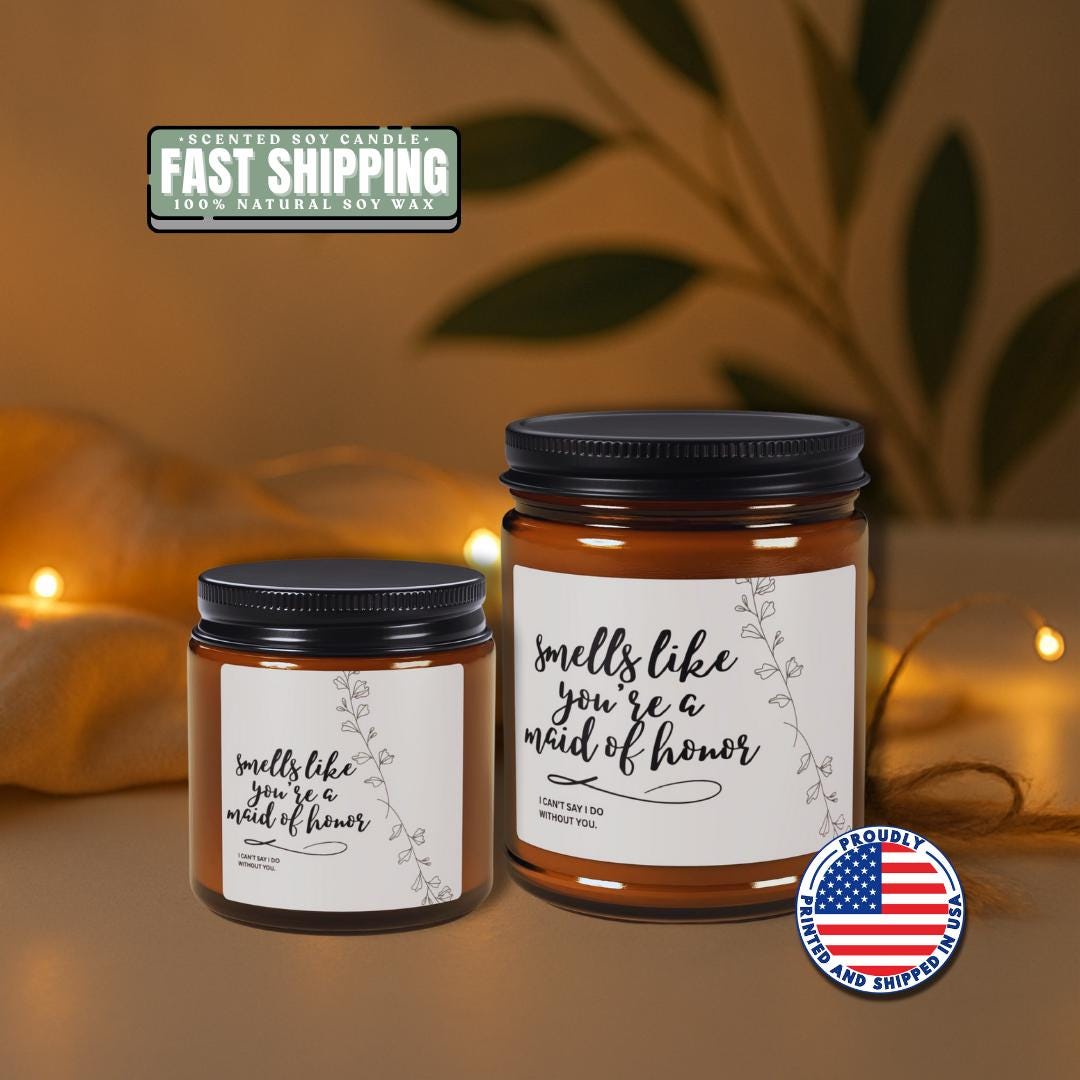 Maid of Honor Proposal Candle, Scented Soy Wax Candle