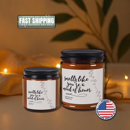 Maid of Honor Proposal Candle, Scented Soy Wax Candle