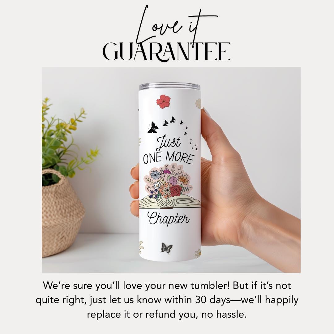 Personalized Just One More Chapter Tumbler Custom Mug for Book Lover Readers Teachers Tumbler Gift for Her Reader Aesthetic Cup Everyday Cup