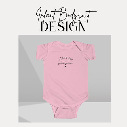 I Love My Pawpaw Infant Fine Jersey Bodysuit Adorable Gift for Baby from Pawpaw Sentimental Onesie Baby Bodysuit for Newborns Baby Shower