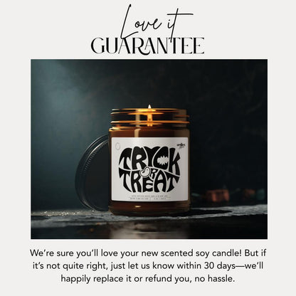 Trick or Treat Halloween Scented Soy Candle Spooky Cozy Vibes for Fall Nights Spooky Season Gift Fall Aromatherapy Candle Gift for Halloween