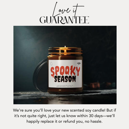 Spooky Season Scented Soy Candle Halloween Decor Cozy Vibes Gift for Friends Halloween-Inspired Scented Candle Gift