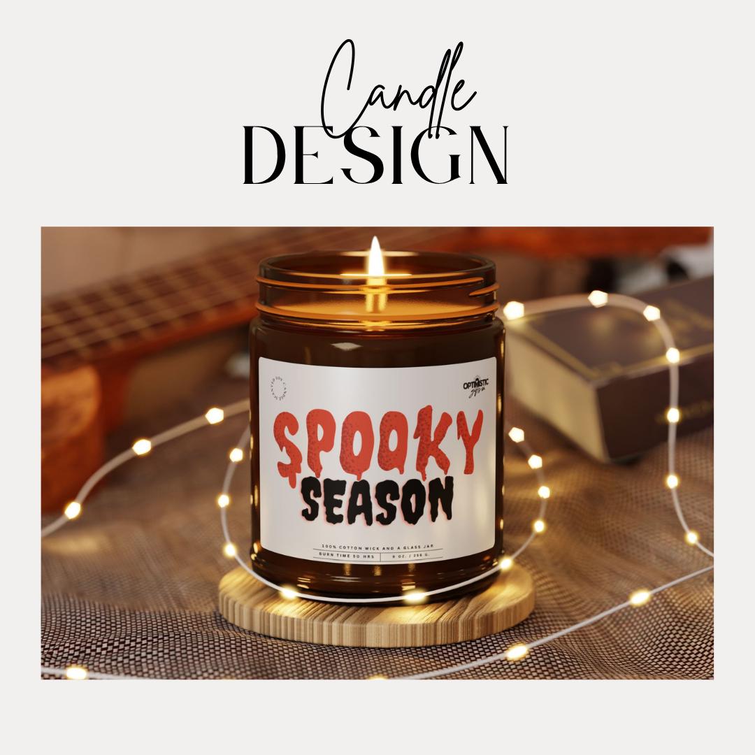 Spooky Season Scented Soy Candle Halloween Decor Cozy Vibes Gift for Friends Halloween-Inspired Scented Candle Gift