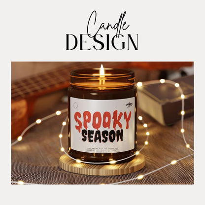 Spooky Season Scented Soy Candle Halloween Decor Cozy Vibes Gift for Friends Halloween-Inspired Scented Candle Gift
