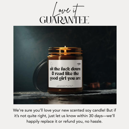 Sassy Bookworm Soy Candle, Funny Book Lover Gift