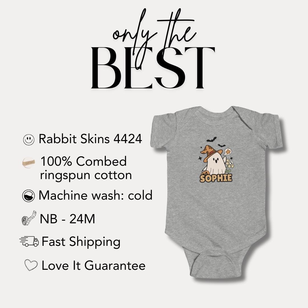 Cute Boo-tiful Baby Vibes Halloween Infant Fine Jersey Bodysuit Custom Cute Baby Costume Outfit Unique Gift for Toddler Spooky Baby Apparel