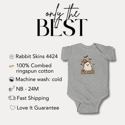 Cute Boo-tiful Baby Vibes Halloween Infant Fine Jersey Bodysuit Custom Cute Baby Costume Outfit Unique Gift for Toddler Spooky Baby Apparel