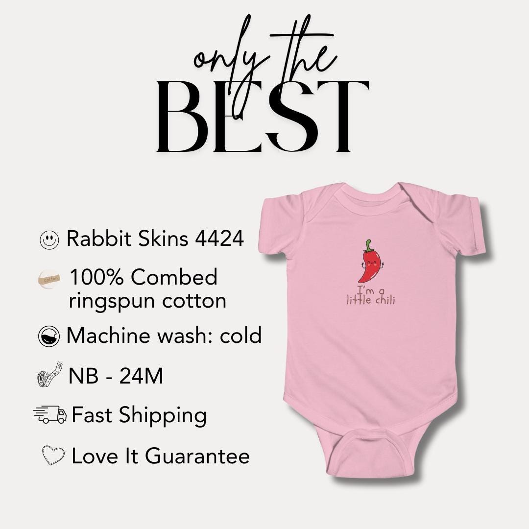 I'm a Little Chili Funny Infant Fine Jersey Bodysuit Chill Chili Cute Onesie Baby Outfit Baby Shower Gift Funny Baby Clothes Toddler Apparel