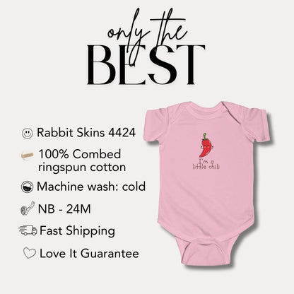 I'm a Little Chili Funny Infant Fine Jersey Bodysuit Chill Chili Cute Onesie Baby Outfit Baby Shower Gift Funny Baby Clothes Toddler Apparel