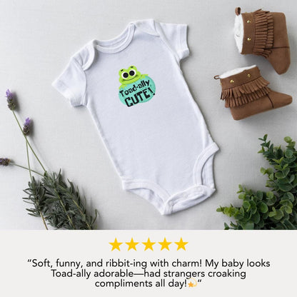 Ribbit-Ready Style! Toad-ally Cute Infant Fine Jersey Bodysuit Gift for New Parents Cute Baby Outfit Baby Shower Gift Idea Toddler Apparel