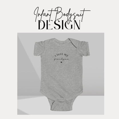 I Love My Grandpaw Infant Fine Jersey Bodysuit Adorable Baby Shower Outfit Newborn Keepsake for Grandparents Day Grandpaw Gift Baby Onesie