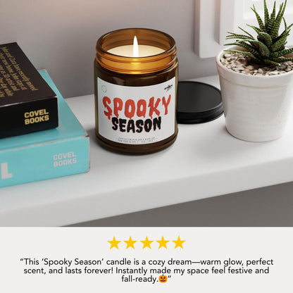 Spooky Season Scented Soy Candle Halloween Decor Cozy Vibes Gift for Friends Halloween-Inspired Scented Candle Gift