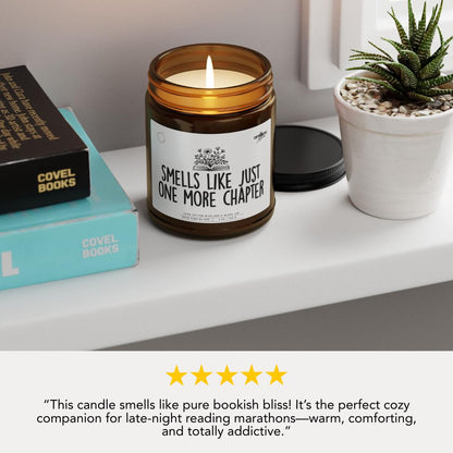 Just One More Chapter Scented Soy Candle, Book Lover Gift