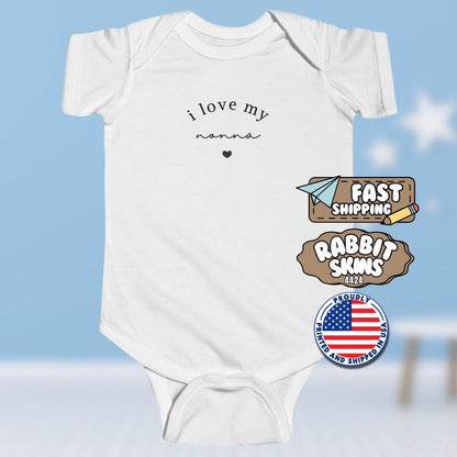 I Love My Nonna Infant Fine Jersey Bodysuit Sweet Infant Onesie for Baby Girl or Boy Nonna Gift Idea Nonna Present Grandbaby Onesie Gift