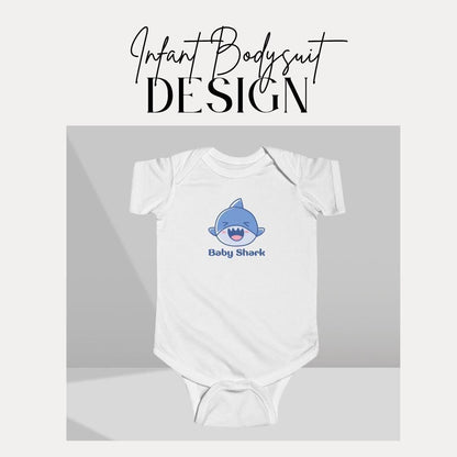 Baby Shark Infant Fine Jersey Bodysuit Shark Baby Clothes Cute Baby Clothes Baby Shower Gift Newborn Outfit Fun Shark Apparel Toddler Onesie
