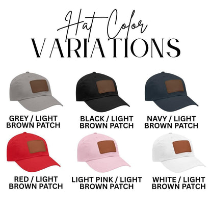 Outdoor Adventure Dad Hat with Leather Patch (Rectangle) Hiking, Camping, Travel Hat Rustic Outdoor Baseball Hat Mountain Hiking Cap Gift