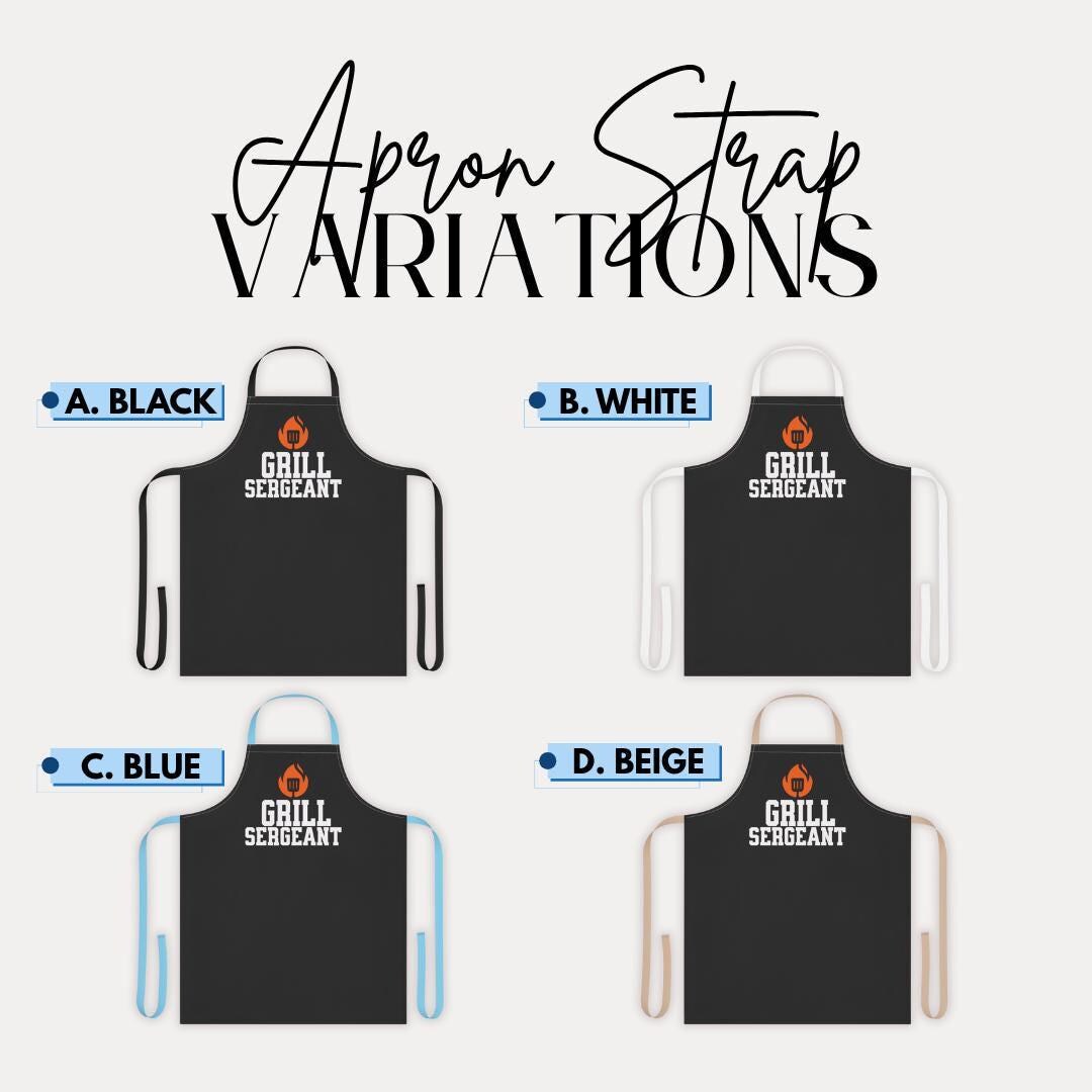 Grill Sergeant Apron Funny BBQ Apron Gift for Dad or Husband Father's Day BBQ Gift Idea Apron for Grilling Pros Gift Idea for Grill Master