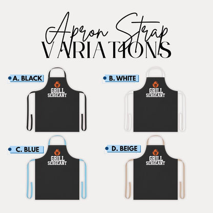 Grill Sergeant Apron Funny BBQ Apron Gift for Dad or Husband Father's Day BBQ Gift Idea Apron for Grilling Pros Gift Idea for Grill Master