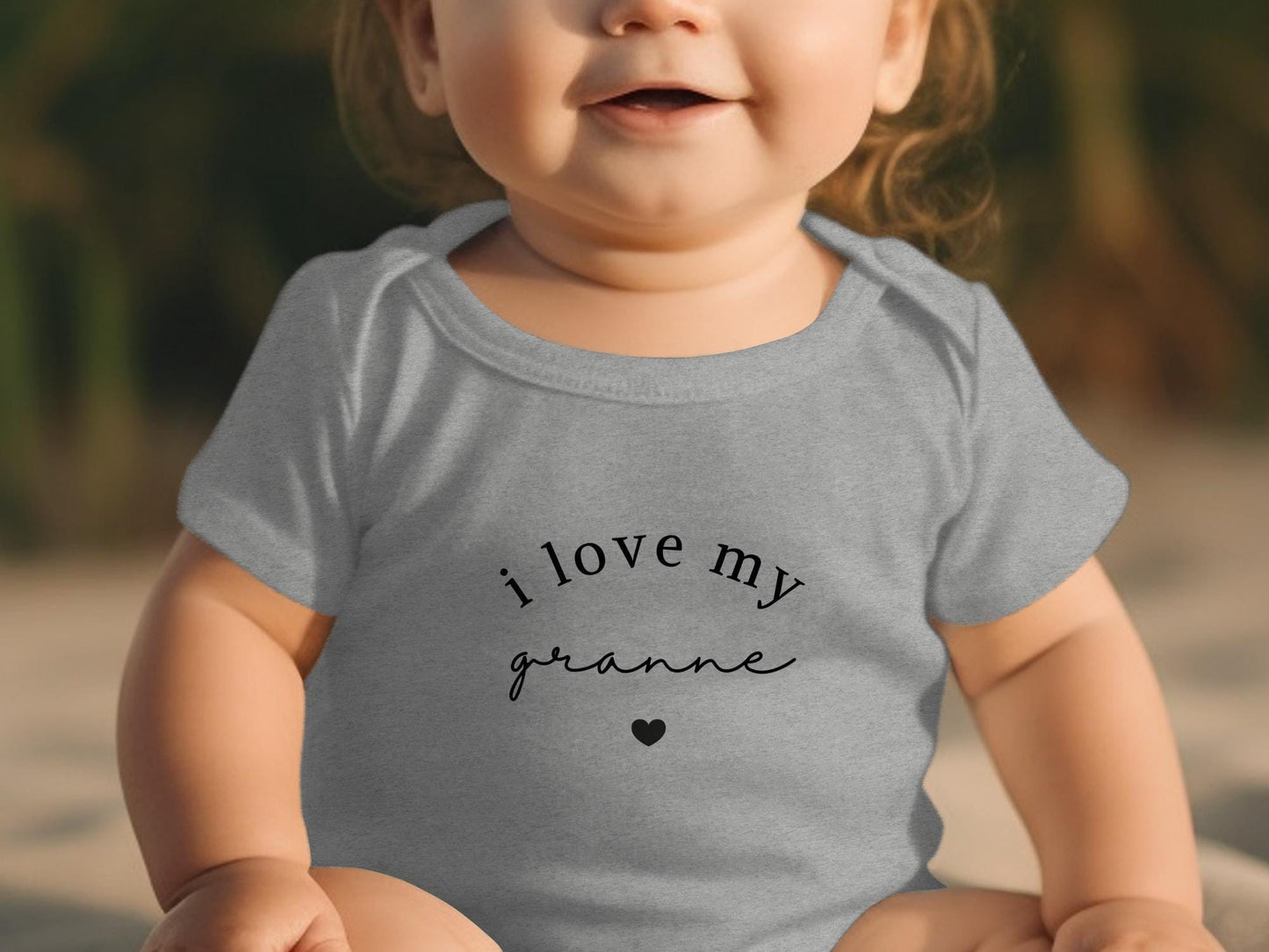 I Love My Granne Infant Fine Jersey Bodysuit Sweet Infant Onesie for Baby Girl or Boy Granne Gift Idea Granne Onesie Present Grandbaby Gift