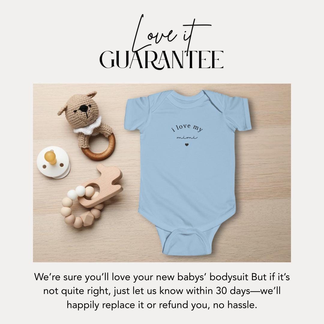 I Love My Mimi Infant Fine Jersey Bodysuit Sweet Infant Onesie for Baby Girl or Boy Mimi Gift Idea Mimi Onesie Present for First Grandbaby