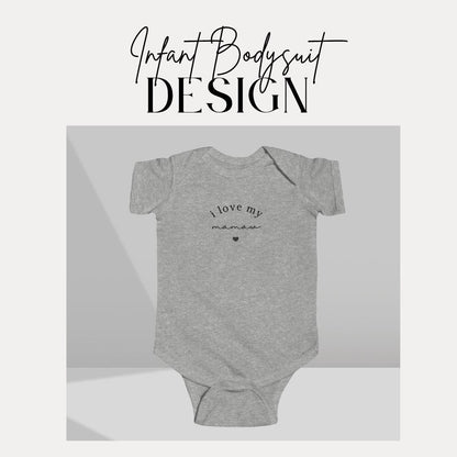 I Love My Mamaw Infant Fine Jersey Bodysuit Sweet Infant Onesie for Baby Girl or Boy Mamaw Gift Idea Mamaw Cute Grandbaby Mamaw Baby Outfit