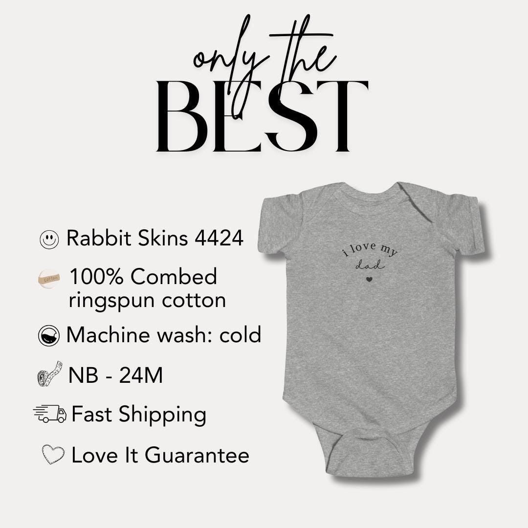 I Love My Dad Infant Fine Jersey Bodysuit Cute Father's Day Infant One-Piece Cute Baby Perfect Fathers Day Gift Baby Shower Must-Have