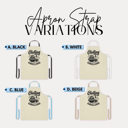 Chilling & Grilling Apron Funny Griller Apron with Beer Mug Cooking Apron for Men Father's Day Gift Backyard BBQ Chef Gift Grill King Apron