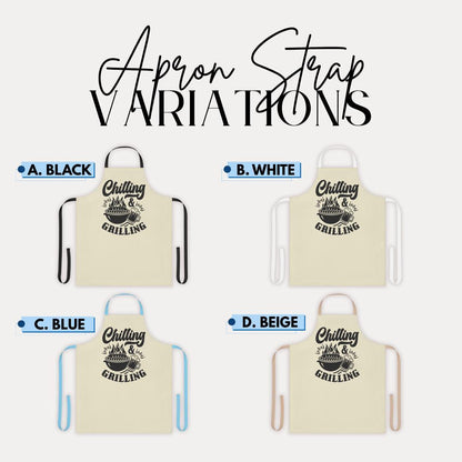 Chilling & Grilling Apron Funny Griller Apron with Beer Mug Cooking Apron for Men Father's Day Gift Backyard BBQ Chef Gift Grill King Apron