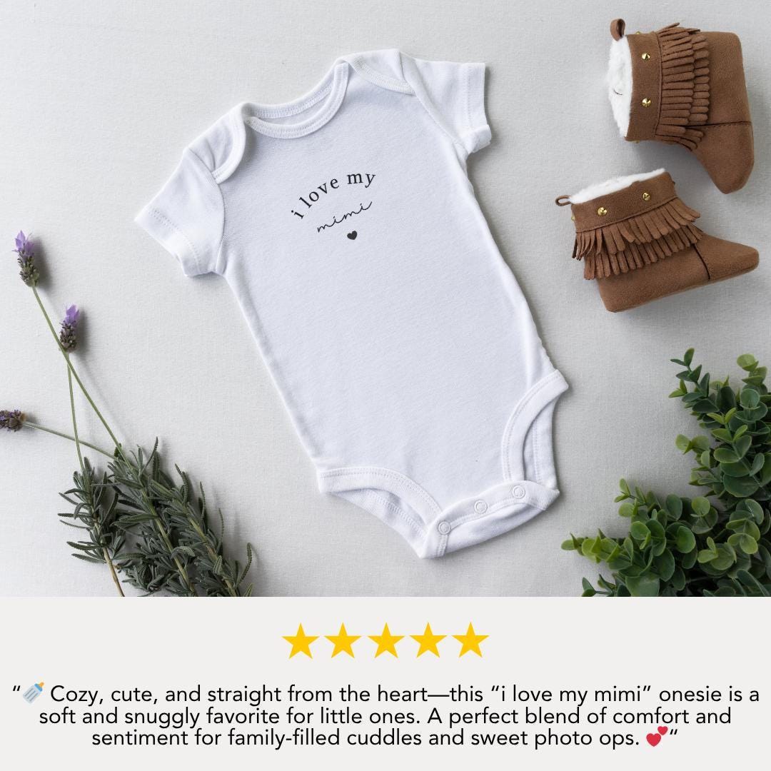 I Love My Mimi Infant Fine Jersey Bodysuit Sweet Infant Onesie for Baby Girl or Boy Mimi Gift Idea Mimi Onesie Present for First Grandbaby