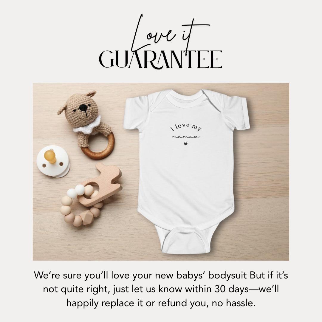 I Love My Mamaw Infant Fine Jersey Bodysuit Sweet Infant Onesie for Baby Girl or Boy Mamaw Gift Idea Mamaw Cute Grandbaby Mamaw Baby Outfit