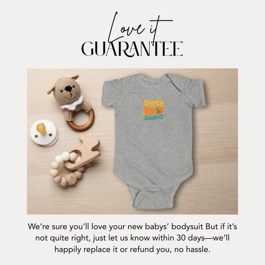 Cute Dinosaur Themed Infant Fine Jersey Bodysuit Little Bro-saurus Infant Gift Baby Shower Newborn Outfit Toddler Fashion Dino Baby Clothes