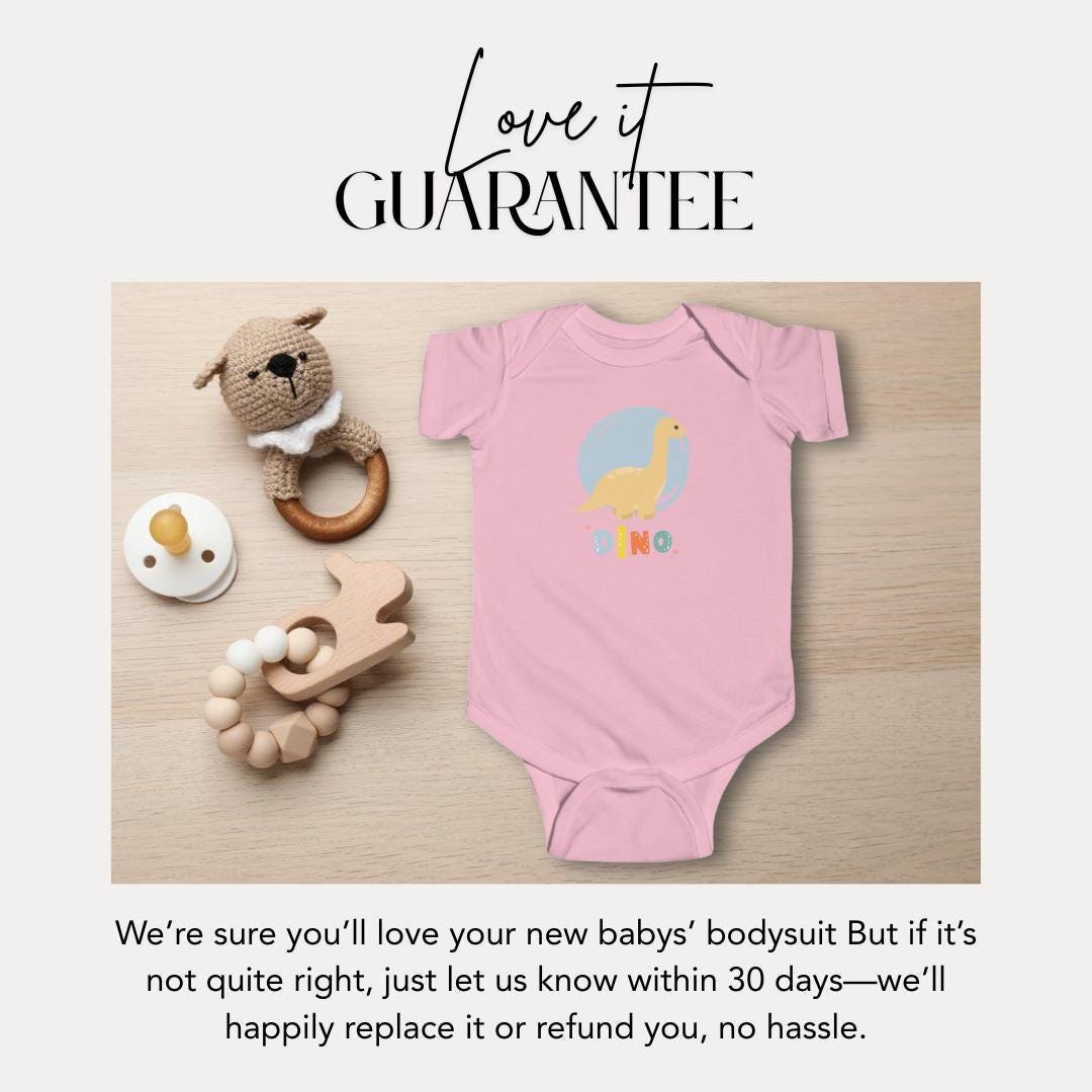 Dino Infant Fine Jersey Bodysuit Cute Infant Outfit for Baby Showers Birthdays Dino Lovers Unisex Newborn Outfit Adorable Dino Romper