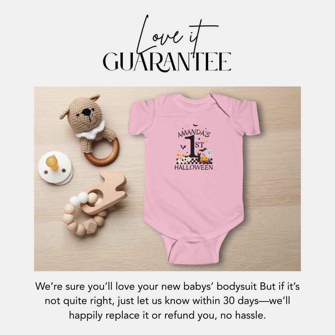 Personalized 1st Halloween Infant Fine Jersey Bodysuit 1st Halloween Outfit Toddler Costume Cute Baby Clothes Spooky Cute Baby Shower Gift
