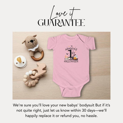 Personalized 1st Halloween Infant Fine Jersey Bodysuit 1st Halloween Outfit Toddler Costume Cute Baby Clothes Spooky Cute Baby Shower Gift