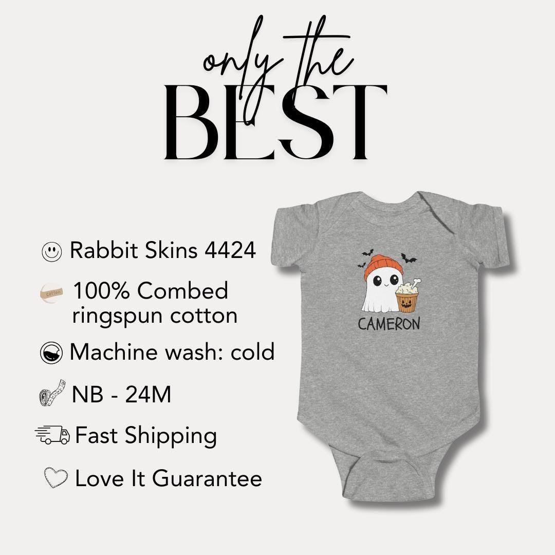 Personalized Halloween Ghost Baby Bodysuit Cute Infant Costume Toddler Halloween Outfit Spooky Baby Gift Fall Celebration Wear Baby Gift
