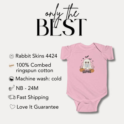 Personalized Halloween Infant Fine Jersey Bodysuit Cute Baby Costume Baby Shower Gift Toddler Halloween Outfit Custom Name Bodysuit for Baby
