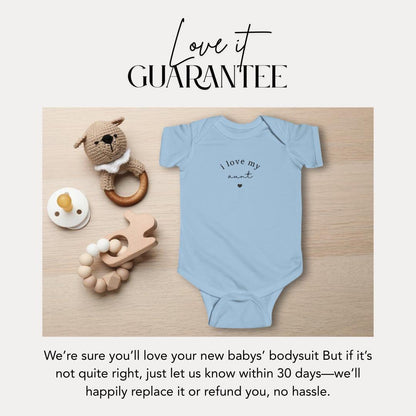 I Love My Aunt Infant Fine Jersey Bodysuit Auntie Gift for Newborn Aunt Baby Shower Gift New Baby Gift from Aunt Cute Baby Clothing Idea