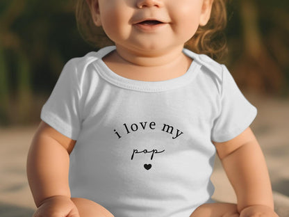 I Love My Pop Infant Fine Jersey Bodysuit Sweet Gift for Baby from Pop Baby Shower Outfit Newborn Clothing for Baby Everyday Baby Bodysuit