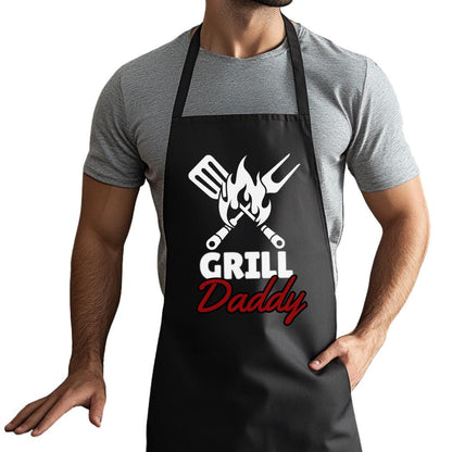 Personalized Grill Daddy Apron Custom Dad or Grandpa Gift for Dad or Grandpa Father's Day Gift Unique BBQ Apron Grilling Apparel Apron Gift