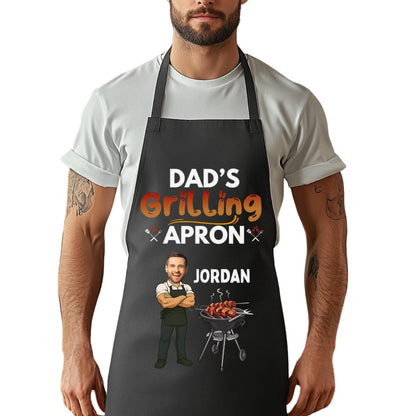Grilling Apron for BBQ Lovers Custom Grilling Apron for Dad, Grandpa, Poppy, Papa, or Daddy Gift for Him Father's Day, Birthday, Christmas