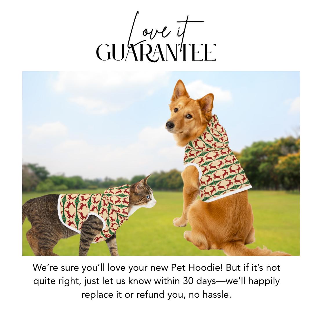 Festive Reindeer Pet Hoodie Cozy Holiday Dog and Cat Hoodie Soft Polyester Cute Christmas Pet Outfit for Winter Photos & Gift Pet Sweatshirt