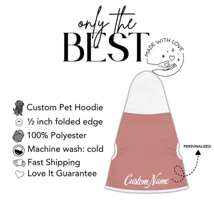 Personalized Pet Hoodie Custom Dog and Cat Hoodie With Name Soft Polyester Multiple Hoodie Color Options Perfect Custom Hoodie Gift for Pets