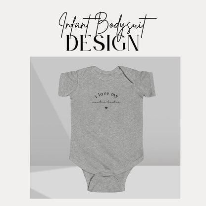 I Love My Auntie-Bestie Infant Fine Jersey Bodysuit Auntie Gift for Newborn Aunt Baby Shower Gift New Baby Gift from Aunt Cute Baby Clothes