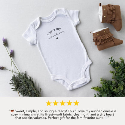I Love My Auntie-Bestie Infant Fine Jersey Bodysuit Auntie Gift for Newborn Aunt Baby Shower Gift New Baby Gift from Aunt Cute Baby Clothes